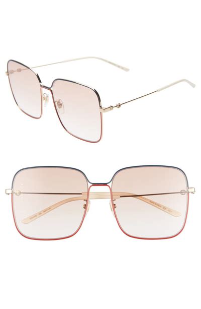 60mm gradient square sunglasses gucci|boots gucci sunglasses.